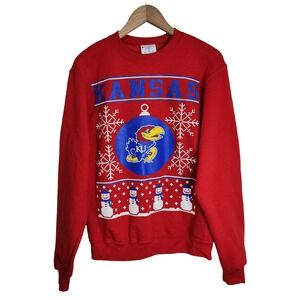 Kansas‎ University Champion Sweatshirt Women's Small Christmas Holiday Pullover